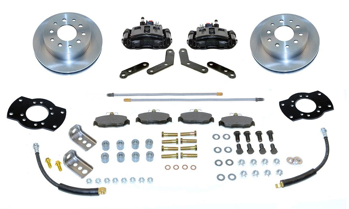 Rear Drum-Disc Brake Performance Kit Black Calipers 91-04 Dakota